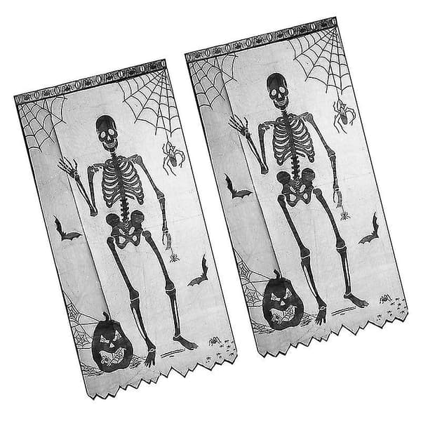 2 stk. Halloween-gardiner til Halloween-dekorationer