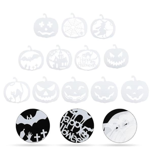 12 stk Halloween-sjablonger for Halloween-dekor
