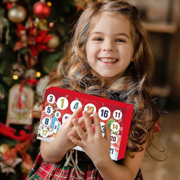 24-dages Slime-julekalender, multifunktionel julekalender med fluffy slime og charms-sæt, gave til venner