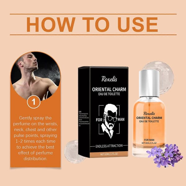 Oriental Charm Eau de Toilette, Frisk Lett Mild Aroma, Elegant Herreduft