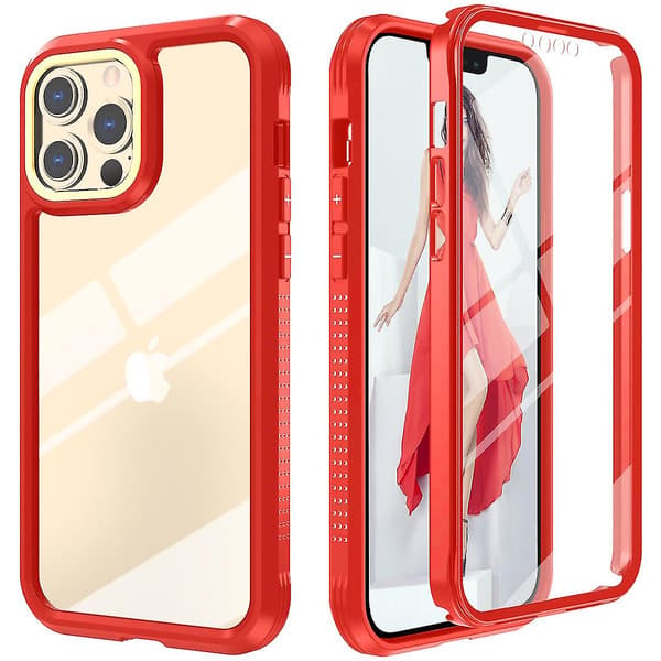 Hd Klart Fodral För Iphone 13 6,7 Tum, Stötsäkert, Stöder Trådlös Laddning, Fallskydd