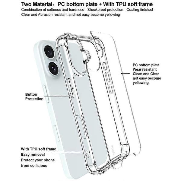 IMAK Space Shield -puhelinkotelo iPhone 16:lle