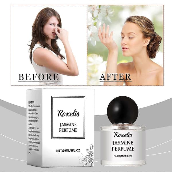 Jasminparfume, Romantisk Let Blomster Eau de Toilette med Mynte & Lavendel, 30ml
