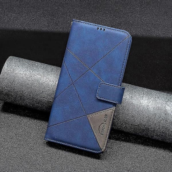 BF05 Magnetisk Spænde Rhombus Tekstur Læder Telefoncover til (Blå, Til OnePlus Nord CE4 Lite Global)