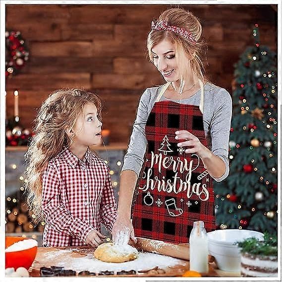 Juleforklæder - Glædelig jul køkken- og bageforklæder til voksne til julemadlavning