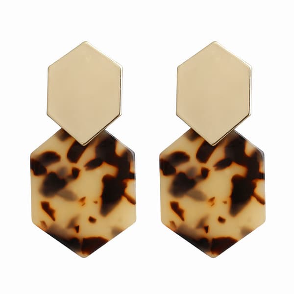 Trendy Akryl Rattan Øreringe til Kvinder - Moderne Sommer Strand Statement Øreringe Resin Dingle Drop Øreringe