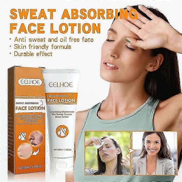 Ansiktsantiperspirant Anti-svette panne, hodebunn og fet ansiktskontroll Svetteabsorberende ansiktskrem Hudvennlig formel_yg4