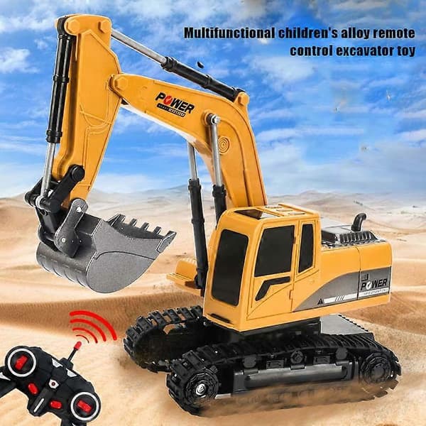 Den mest populära fjärrkontrollen Engineering Car Full Functional Remote Control Gravemaskine Konstruktion traktor til børn N