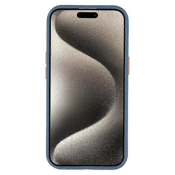 Til iPhone 15 Plus Magnetisk Cover Hudberøring TPU + PC Telefon Bagcover (Blå)