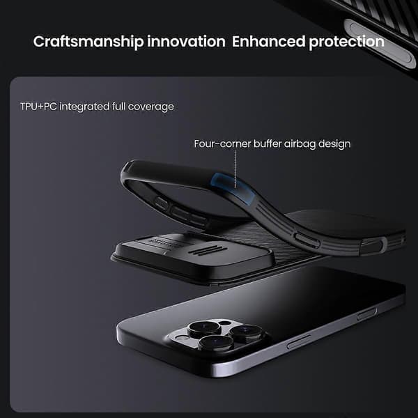 CamShield Pro Skydelåg til iPhone 16 Pro Max Ultra Elegant, Sort