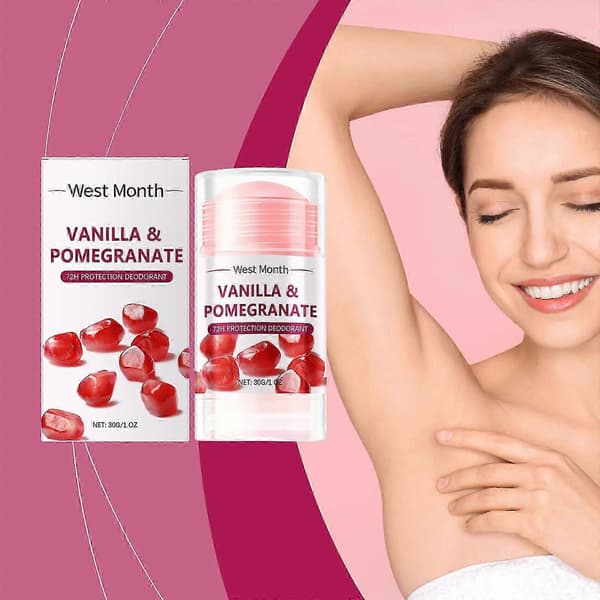 Granatäpple Deodorant Bar Långvarig, Icke-klibbig, Bärbar, Hudvänlig Doft