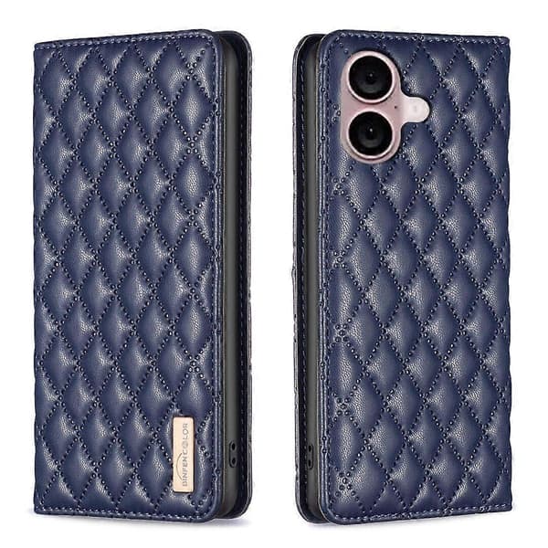 Fodral för iPhone 16 PU-läder Magnetlås Flip Folio Skyddsfodral Kompatibelt med iPhone 16