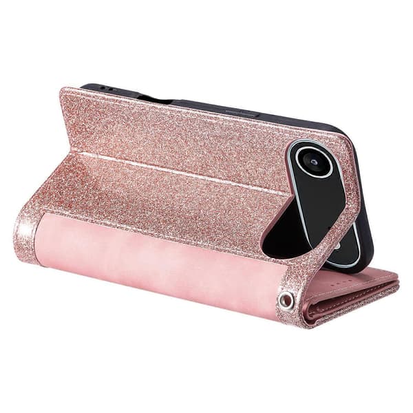 Til iPhone 17 Air Cover med 9 kortpladser, lynlåspung i PU-læder med håndledsrem