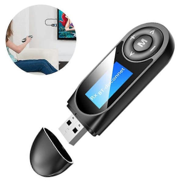 Aux Bluetooth-sovitin Dongle-kaapeli autoon 3,5 mm:n liitin Bluetooth 5.0 4.2 4.0 -vastaanotin