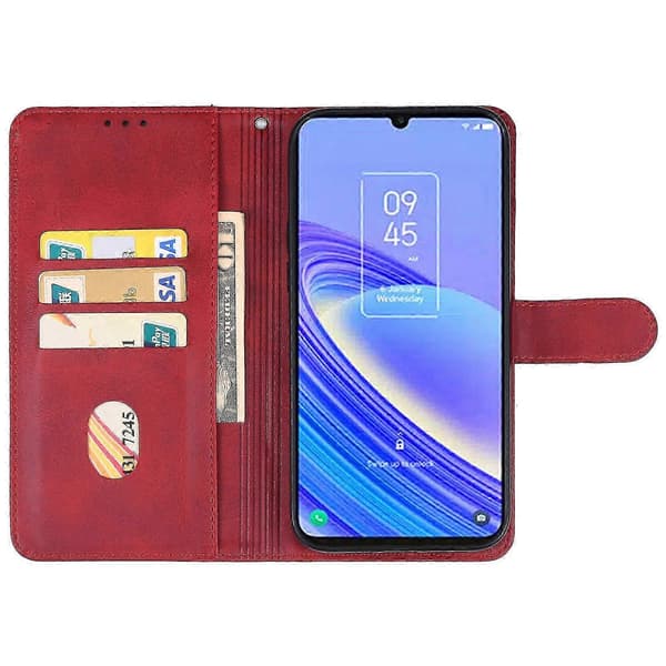 För TCL 50 SE Läder Telefonfodral Walkbee