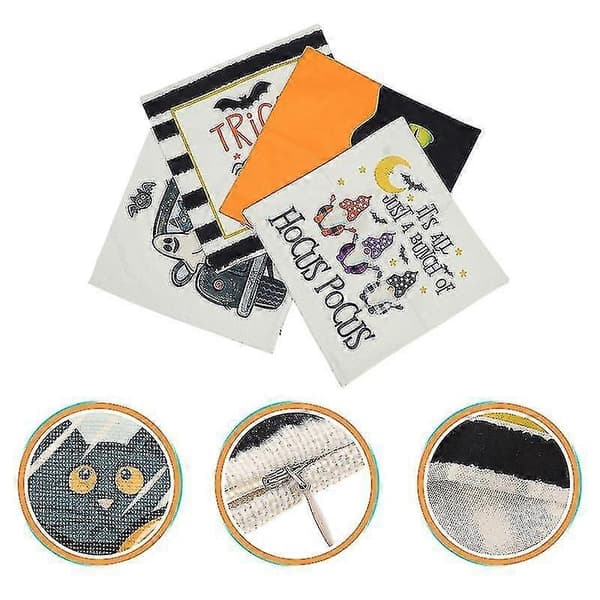 4 stk Halloween putetrekk til Halloween-dekor