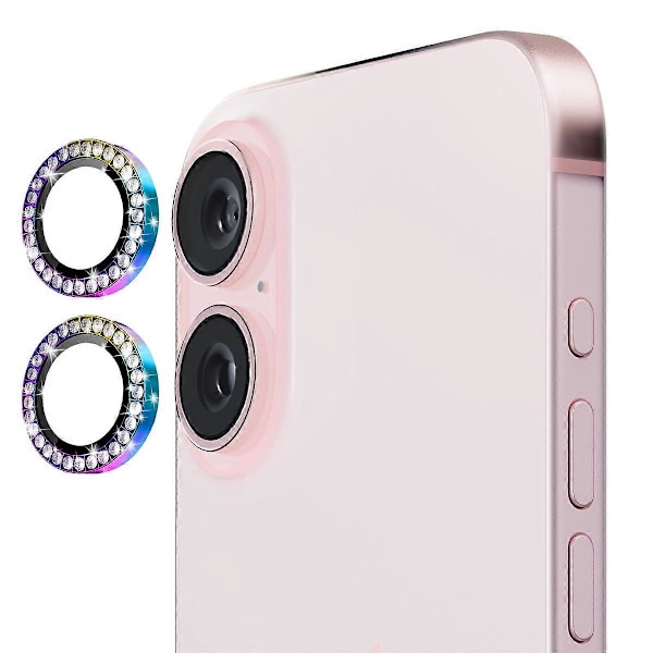 Kameraglasskydd för iPhone 16 (Stil C)
