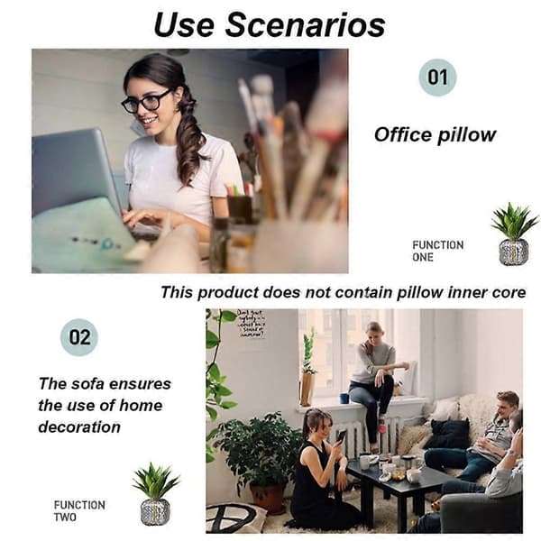 Sæt med 2 håndlavede pudebetræk med kvaster, velegnet til sofa, daybed og stue.