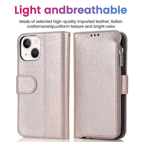 Iphone 13 Cover Pung Med Snor Kortholder Pu Læder
