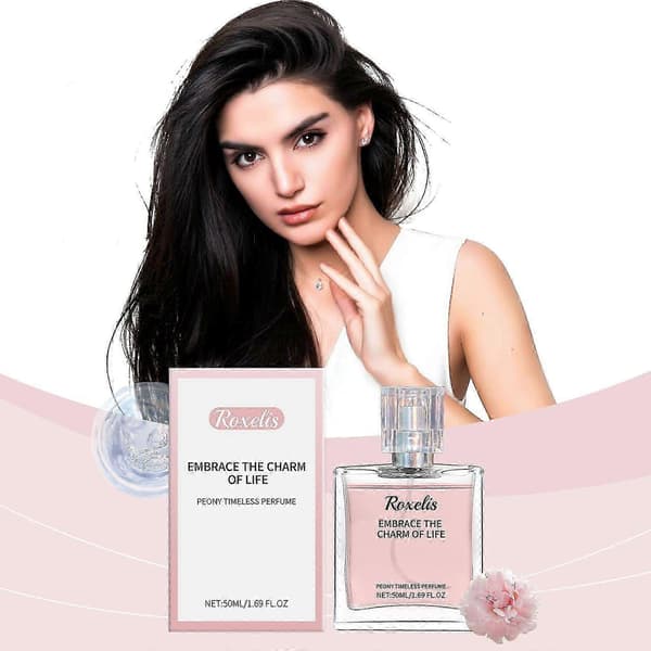 Peony Eternal Parfyme, Elegant Blomsterduft med Jasmin og Lavendel, Langvarig Avslappende Duft