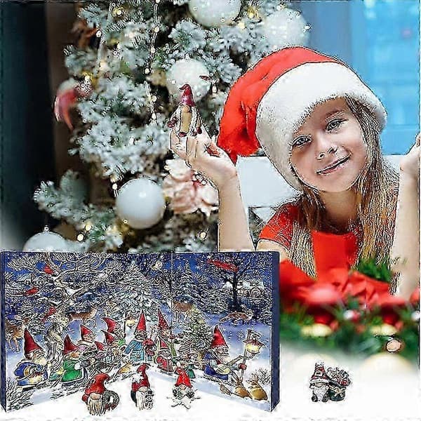 Jule-nedtællings-blindboks-pynt med overraskelses-julekalender-gavesæt til jul