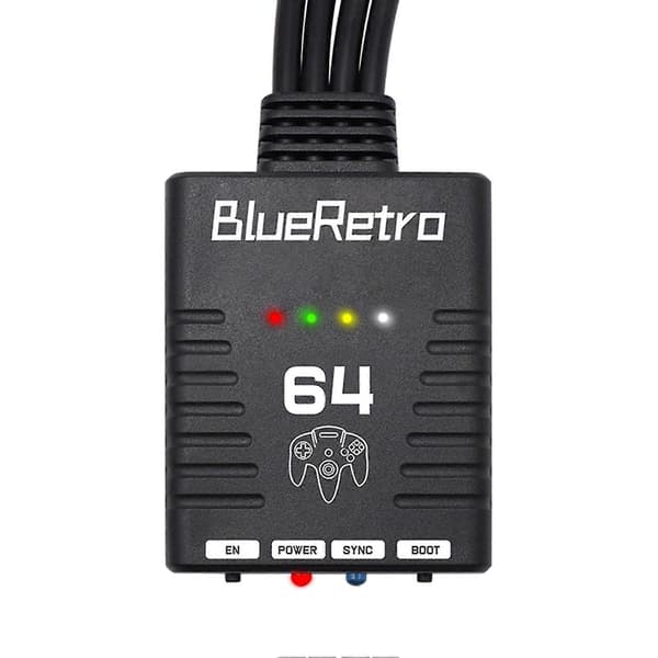 Trådlös Kontrolleradapter LED-indikator Ingen Latens Bluetooth-kompatibel Stödjer 4 Spelare Spelkontrolleradapter för N64-konsol