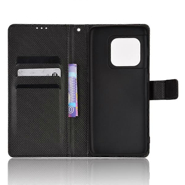 Til OnePlus 10 Pro 5G Diamanttekstur Læder Telefoncover (Sort)