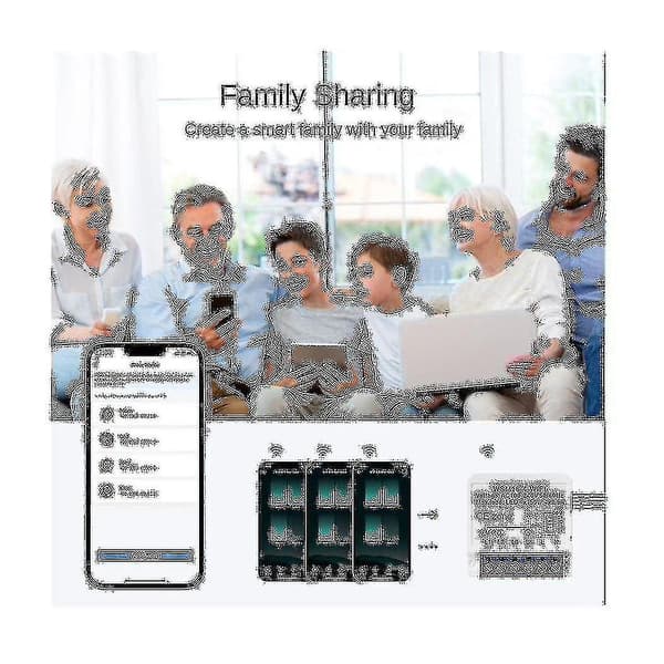 Wifi Smart Lysbrytermodul, Tuya App Fjernkontroll 2-veis Kontroll 3 Mini DIY Bryter Fungerer for, Google