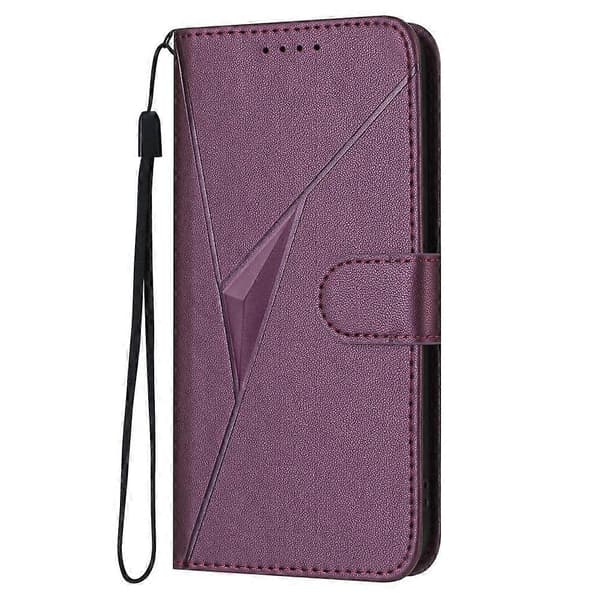 Triangelmönster Spänne Lås Läder Telefonfodral För Doogee Note 58 / Note 58 Pro