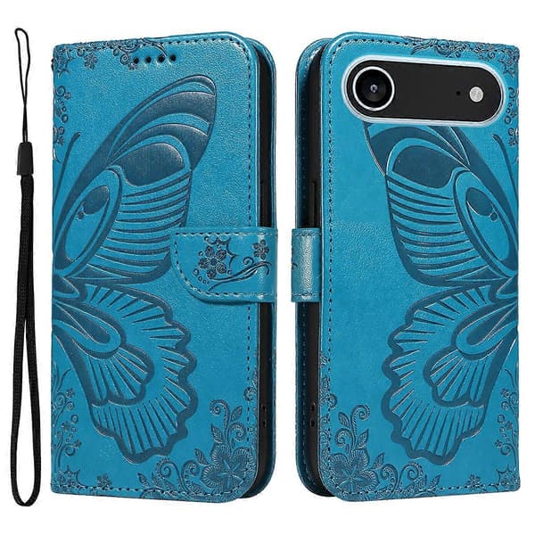 Compatible For iPhone 17 Air Case Butterfly Pattern PU Leather Folio Flip Phone Cover