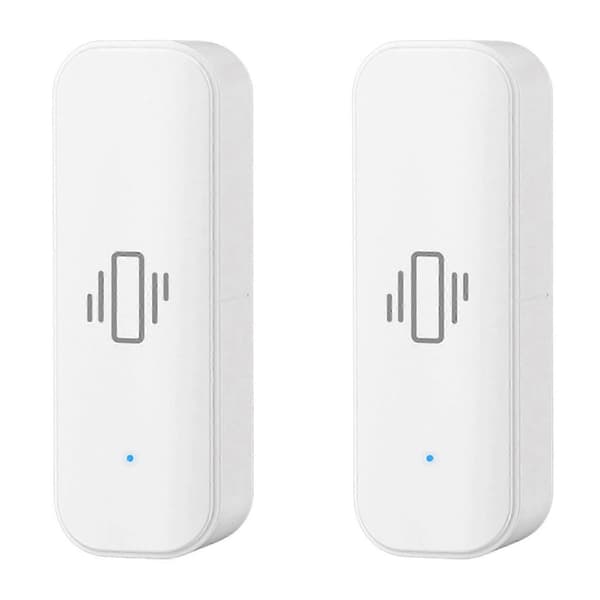 2X Tuya Smart Vibrasjonssensor ZigBee Tuya Sensor Monitor App Kontroll Sikkerhetsbeskyttelse Zigbee Sensor