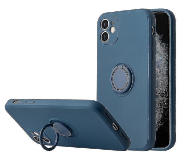 För iPhone 12 Fodral Skydd Flytande Silikonfodral, med Stöd Blå