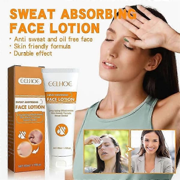 Ansiktsantiperspirant Anti-svette Panne Hodebunn Og Fet Ansiktskontroll Svetteabsorberende Ansiktskrem Hudvennlig Formel 50ml