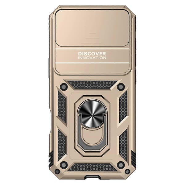 Til iPhone 17 Air Cover PC+TPU Telefoncover med Linsebeskyttelse og Støttefod