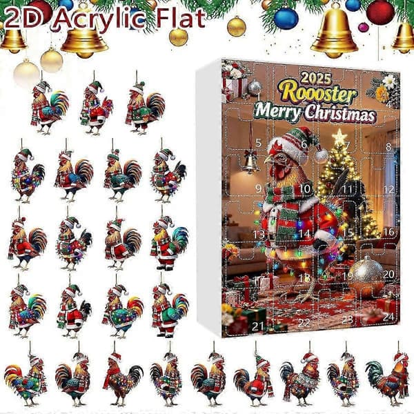 Hlraizz Hane Julekalender - 24 unike festlige ornamenter for nedtelling og dekor