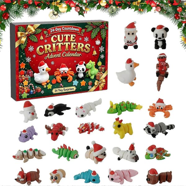 3D-printet julekalender – 24 dyrefigurer – for juletreet og barn