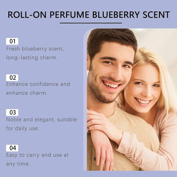 Blåbær Charm Roll-On Parfyme, Frisk Langvarig Niche Duft for Eleganse
