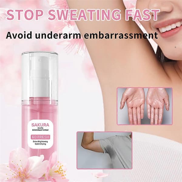 1-3X Sakura Duft Antiperspirant Spray Til Fjernelse Af Svedlugt Under Armene Antiperspirant