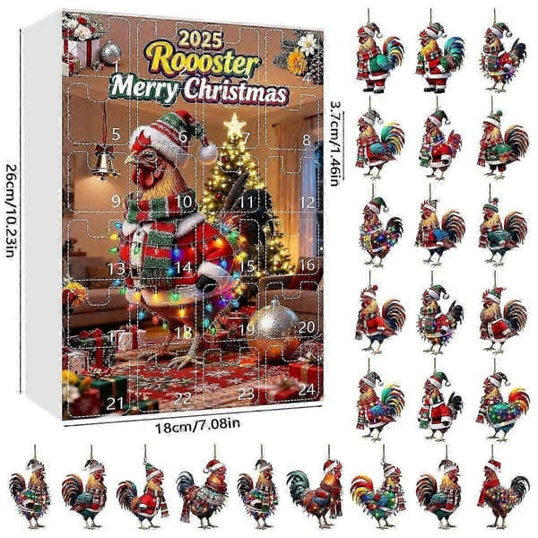Hlraizz Hane Julekalender - 24 unike festlige ornamenter for nedtelling og dekor