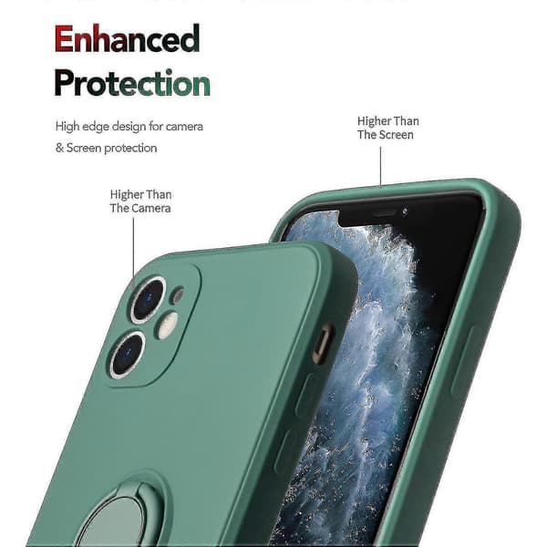 För iPhone 12 Fodral Skydd Flytande Silikonfodral, med Stöd Blå