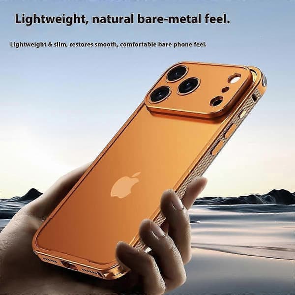 För iPhone 17 Pro Bumperfodral Värmeavledning Aluminiumlegering Telefonskal med Spänne Kameralock -