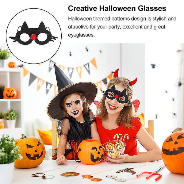 3 stk Halloween-briller til Halloween-dekorasjoner