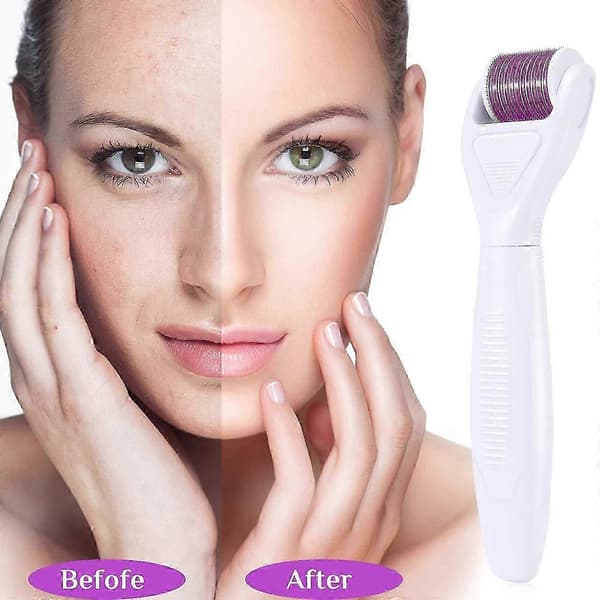 6-i-1 Microneedle Derma Roller, 0,25 / 0,5 / 1 mm, Derma Roller til Krop og Ansigt, Mikronålerulle i Rustfrit Stål til Bekæmpelse af Rynker, Graviditet