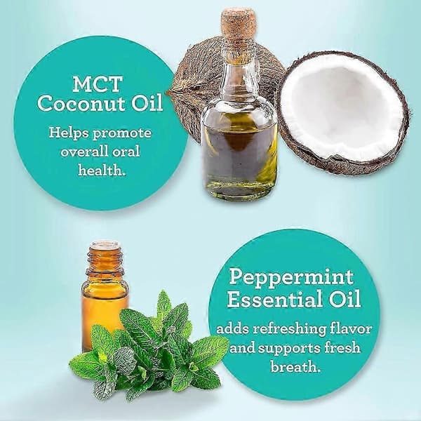 Coconuts Oil Pulling munnskyll avansert oljetrekking for frisk pust for daglig munnhygiene A