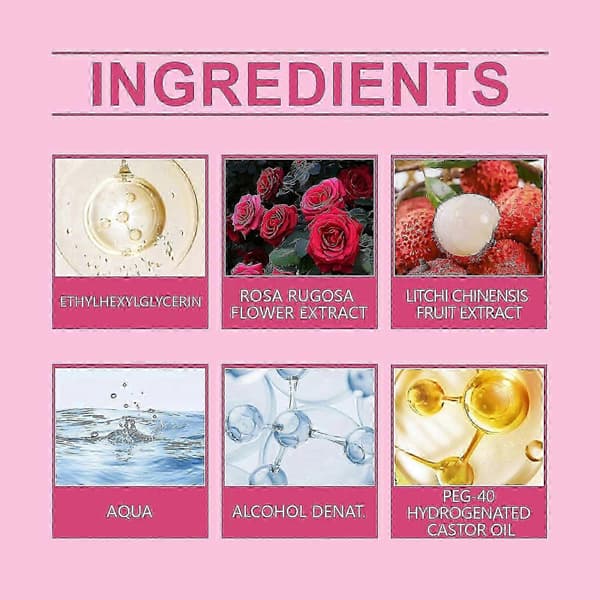 Elegant Rose Litchi Parfymespray for Kvinner, Langvarig Frisk Bærbar Duft, 100ml