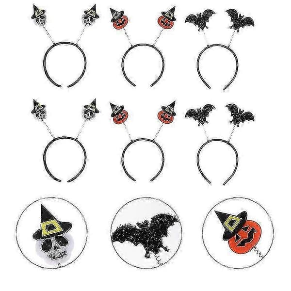 6 stk. Halloween-hårbånd til Halloween-udsmykning