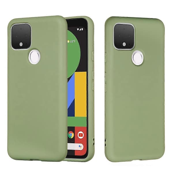 Rent flytende silikon støtsikkert fullt deksel til Google Pixel 5 (grønn)