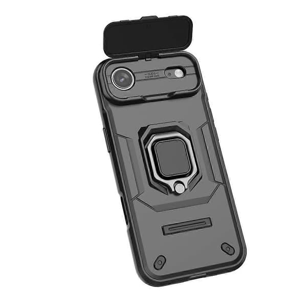 Kompatibel med iPhone 17 Air-deksel PC + TPU-stativ telefonbeskyttelse med linsedeksel
