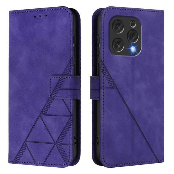Crossbody 3D-preget flip-skinntelefonveske (for Doogee N55 Plus)