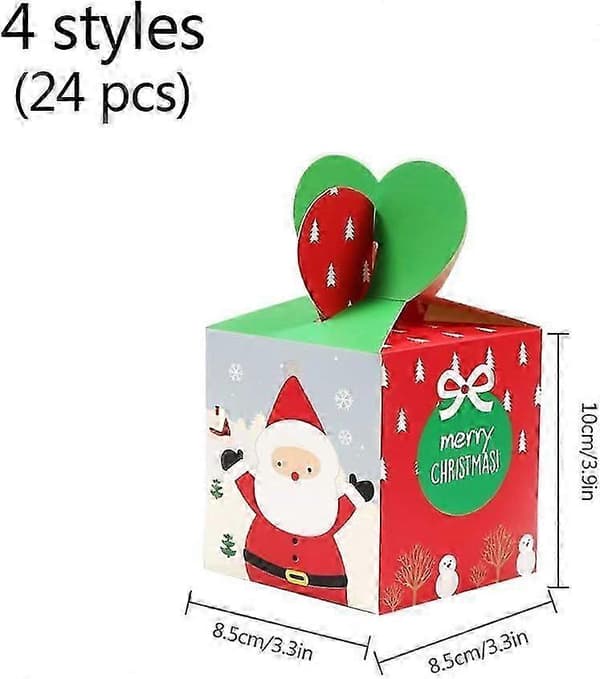 24-delt juleeske, gaveeske, julekaker, julegavekaker, julepynt, juletrepynt